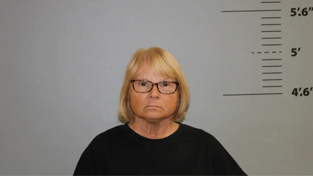 a woman in a black shirt