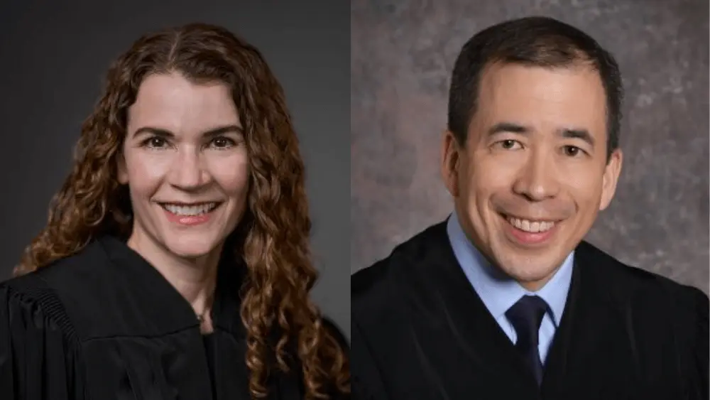 Justice Theodora Gaïtas and Judge Reynaldo Aligada^ Jr.