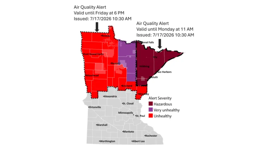 Minnesota air quality alert