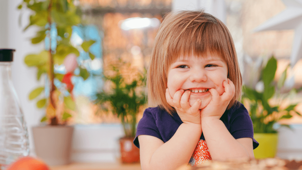 Young girl smiling