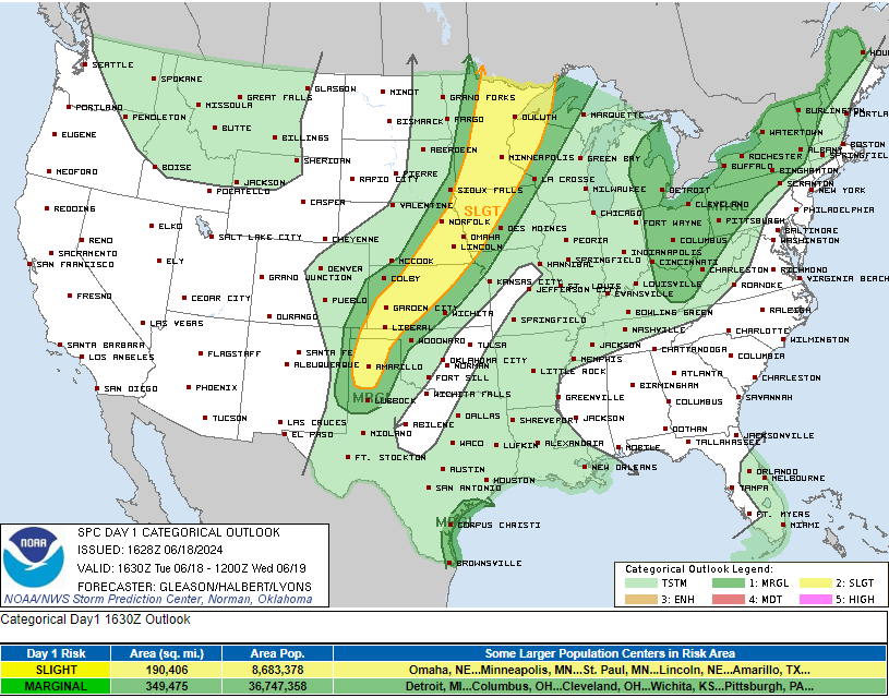 Storm Prediction Center Day 1 Severe Weather Outlook