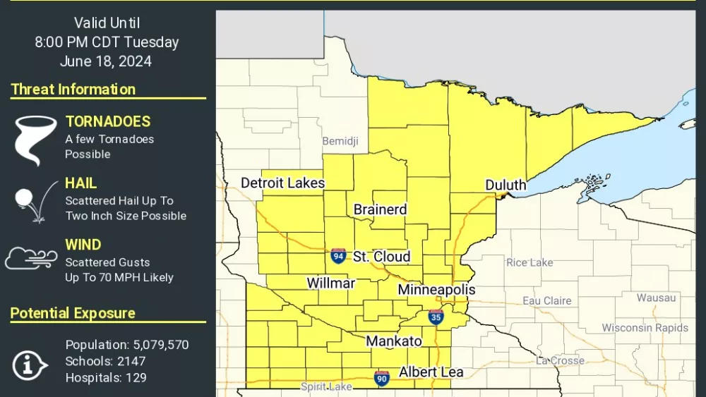 Tornado Watch Minnesota 6/18/24