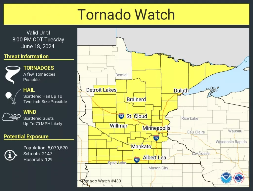 Tornado Watch Minnesota 6/18/24