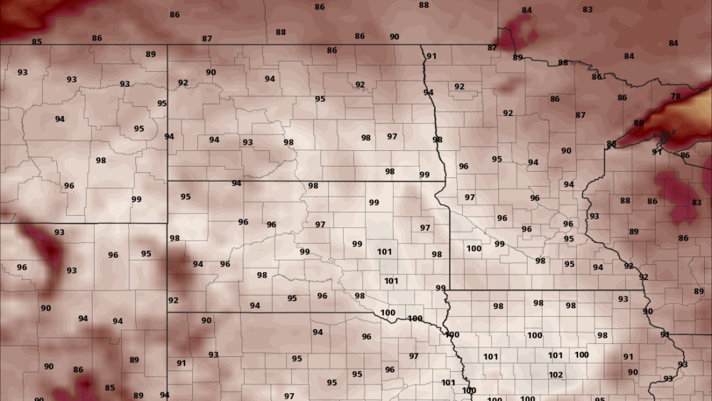 7/9/24 12z Euro Heat Index 4:00 pm CT Saturday 7/13/24