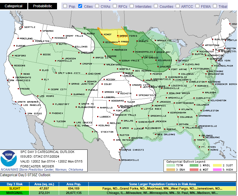 SPC Weather Outlook 7/14/24