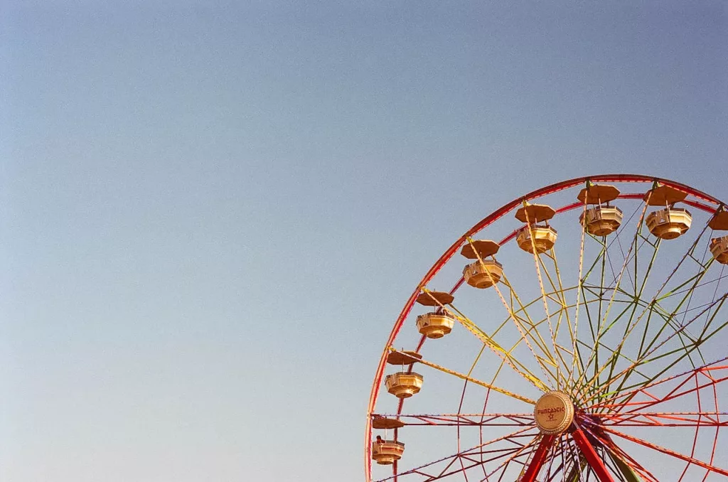 Photo shows fair ride.