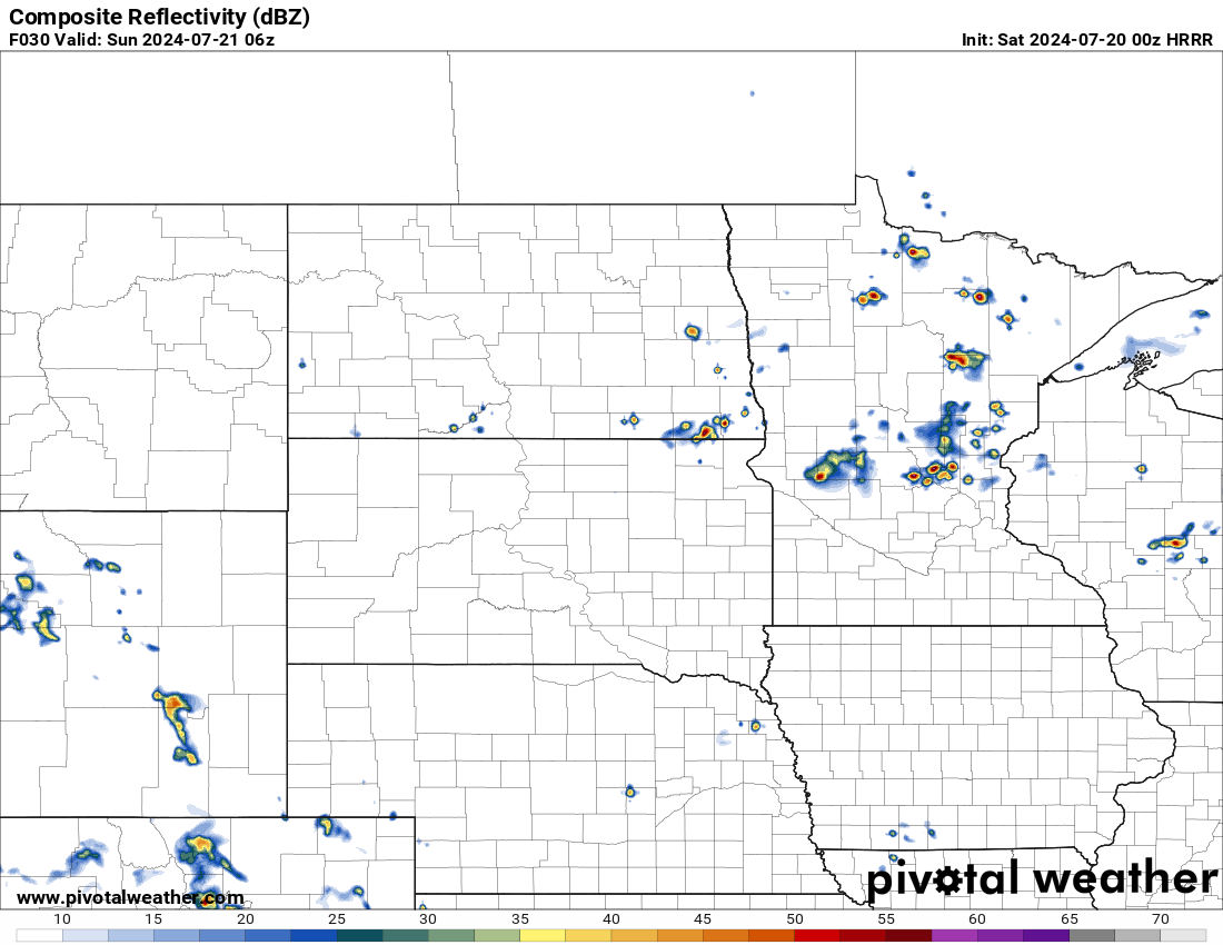 Sim Radar 1:00 am CDT 7/21/24