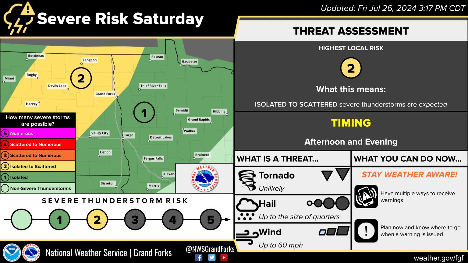 7/27/24 severe weather risk issued 7/26/24