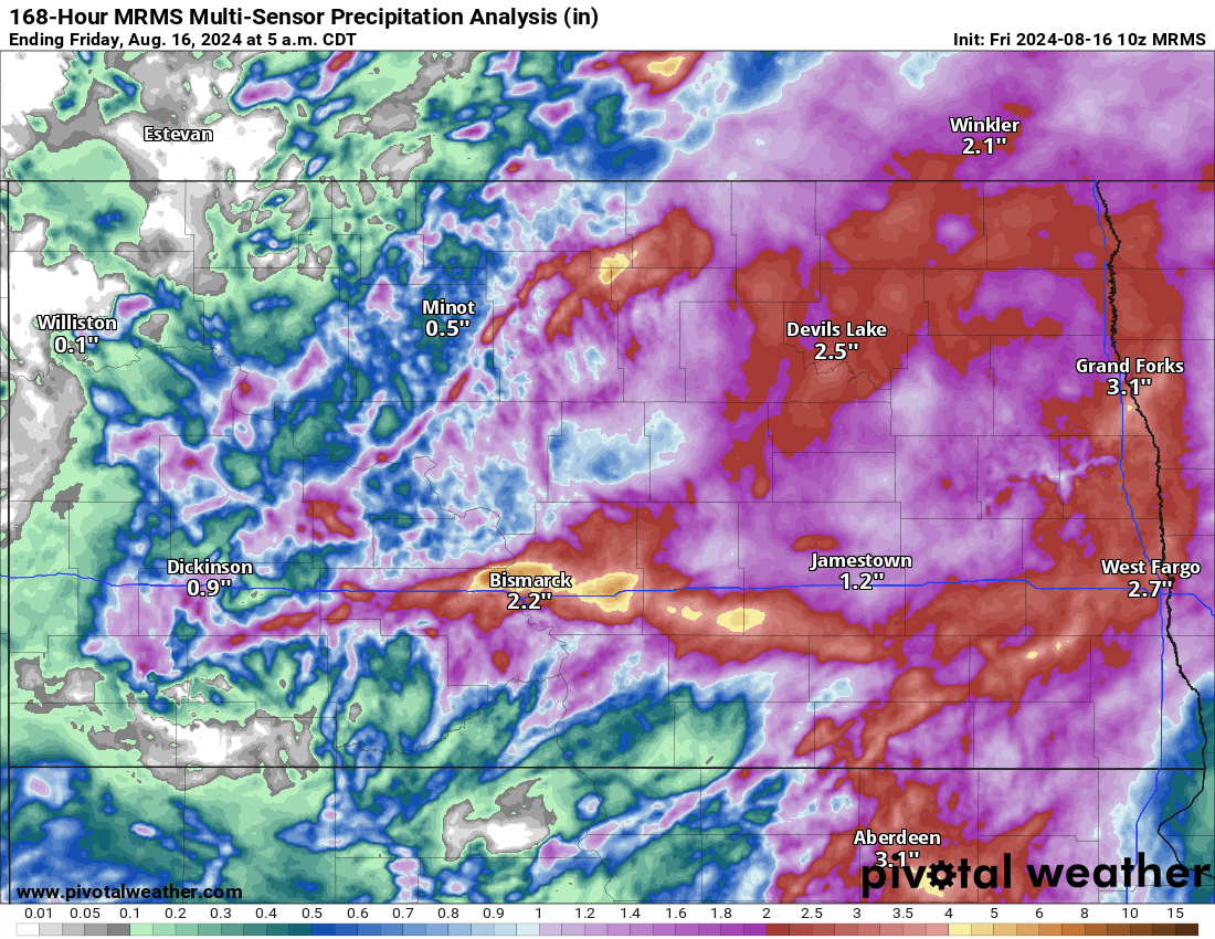 Rain totals MRMS