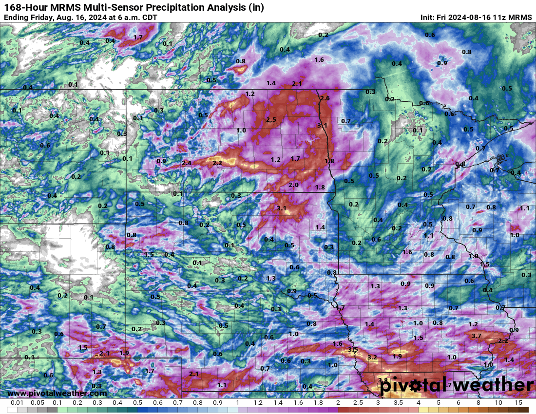 Rain totals MRMS