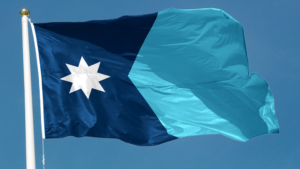 MINNESOTA STATE FLAG FLYING