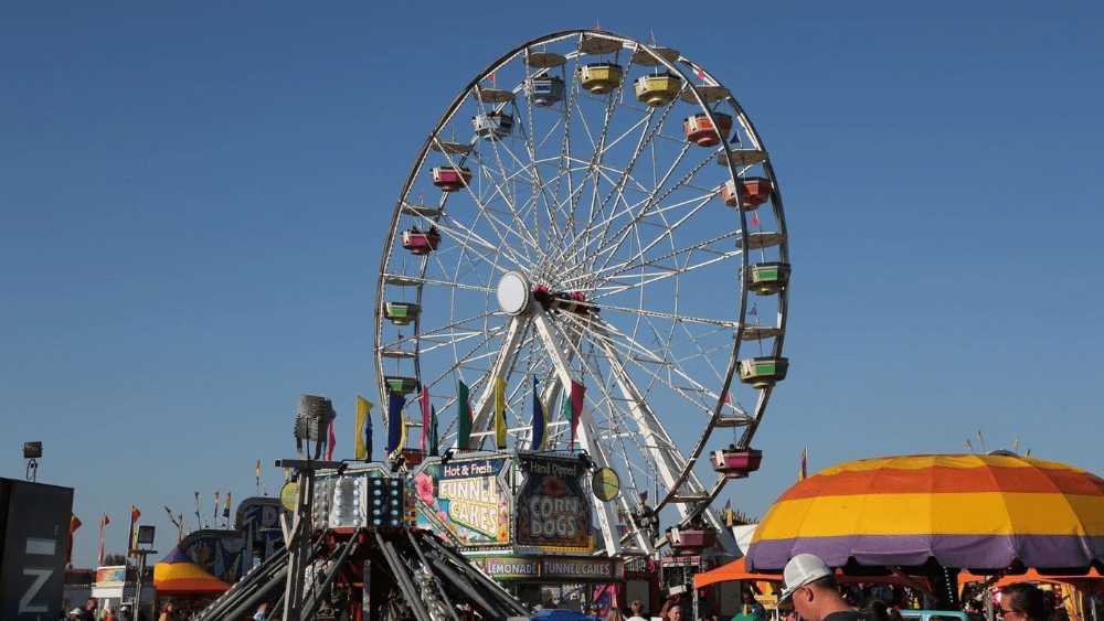 A ferris wheel at the fair