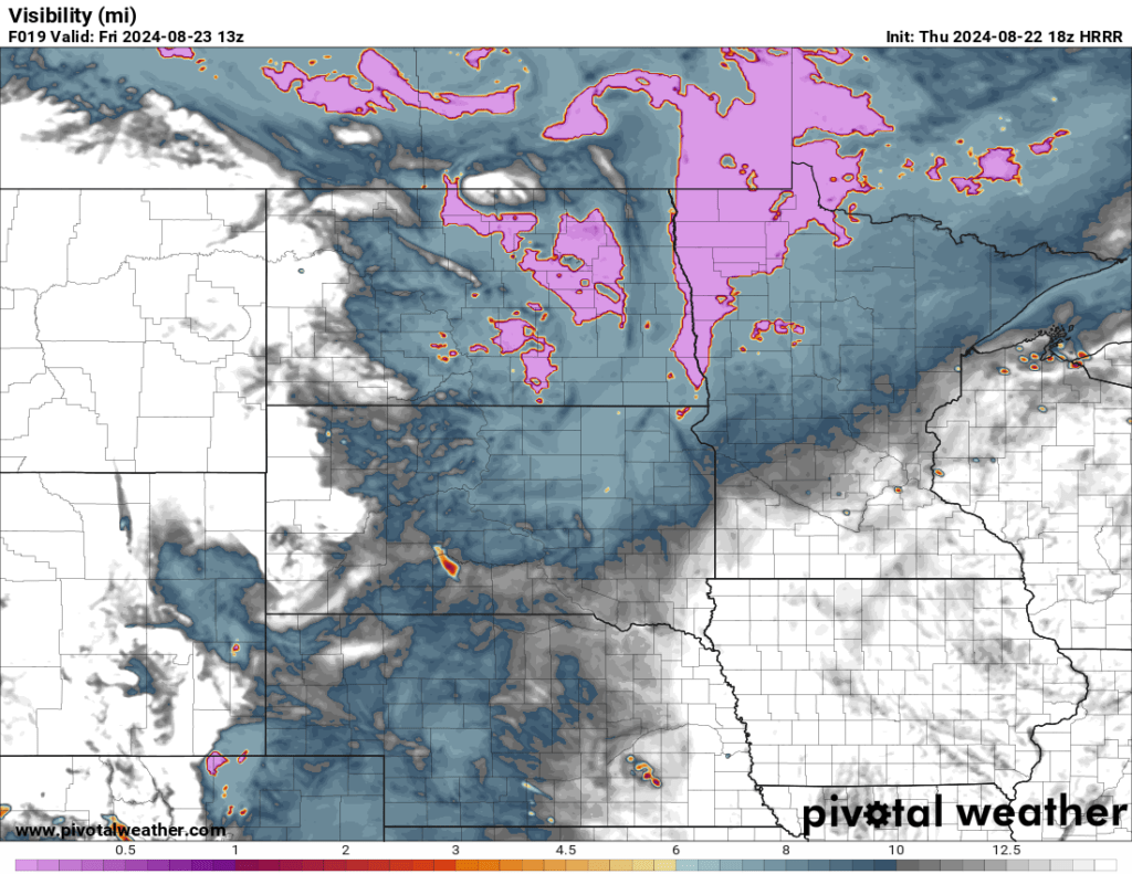 18z HRRR visibility in miles