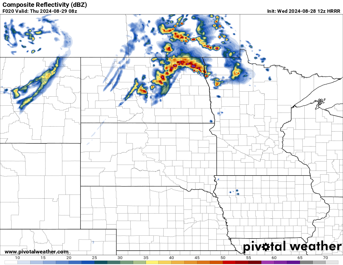 12z HRRR Simulated Reflectivity (Radar)