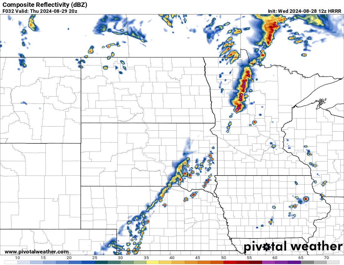 12z HRRR Simulated Reflectivity (Radar)