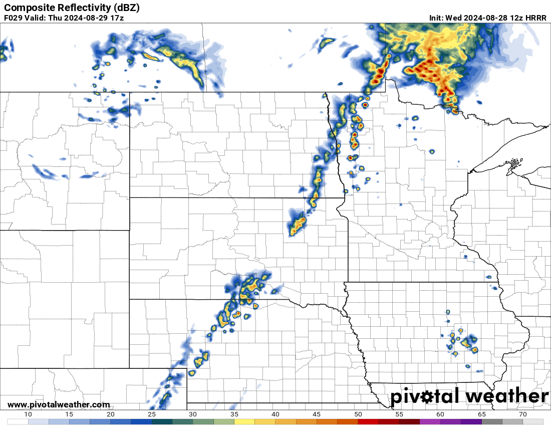 12z HRRR Simulated Reflectivity (Radar)