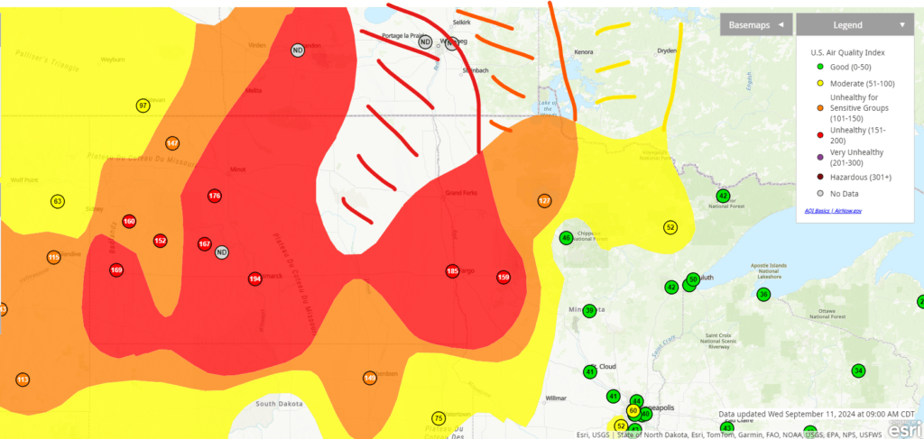 Air quality map