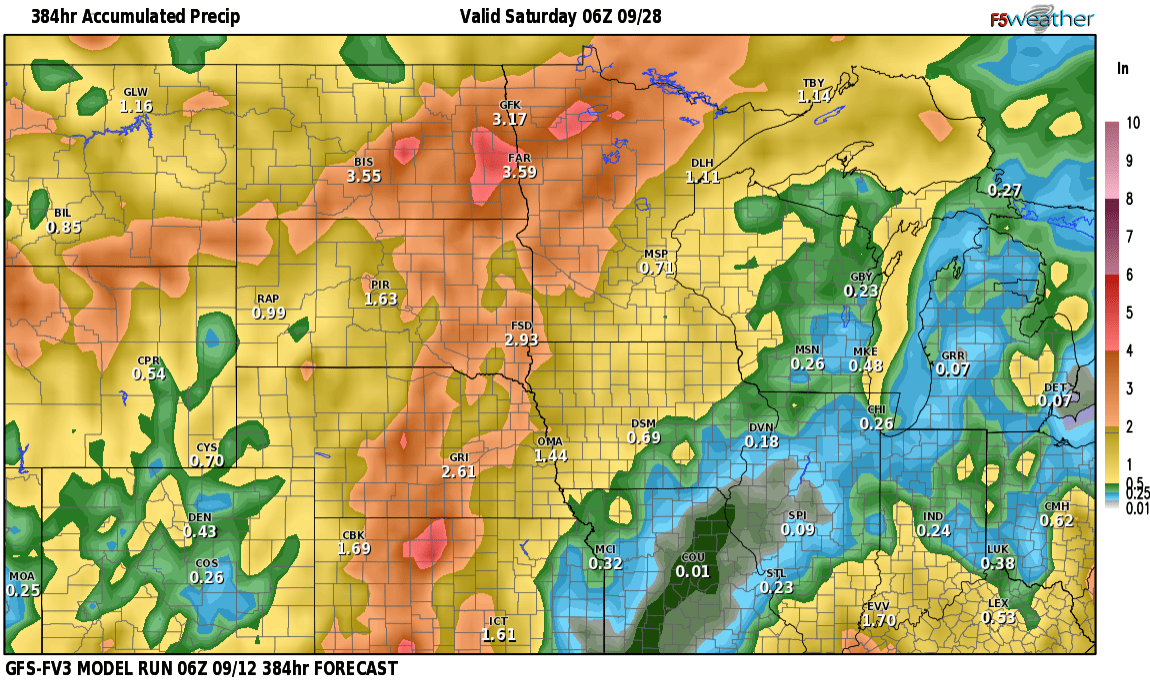 Rainfall totals