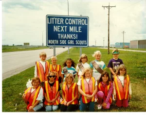 A group of girl scouts