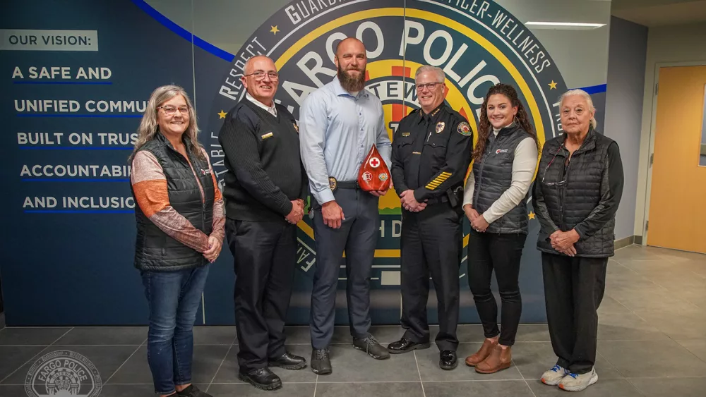 Fargo Police and Fire departments battle of the badges blood drive