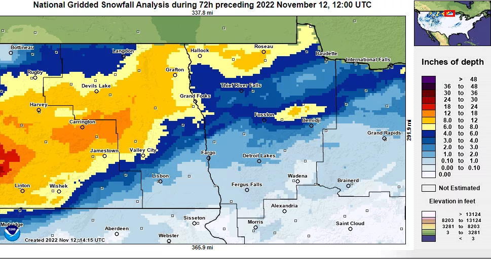 Snow totals