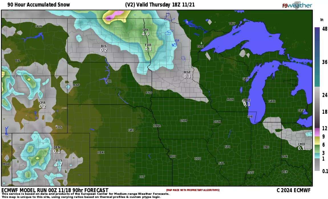 Snow totals