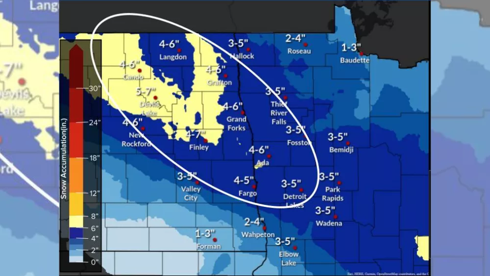 6 or more inches of snow possible Wednesday into Thursday | WDAY Radio ...