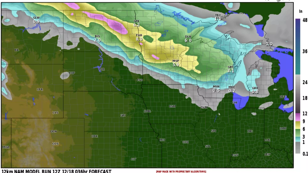 snow amounts