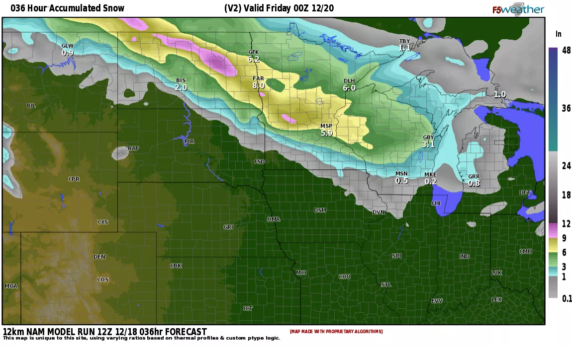 snow amounts