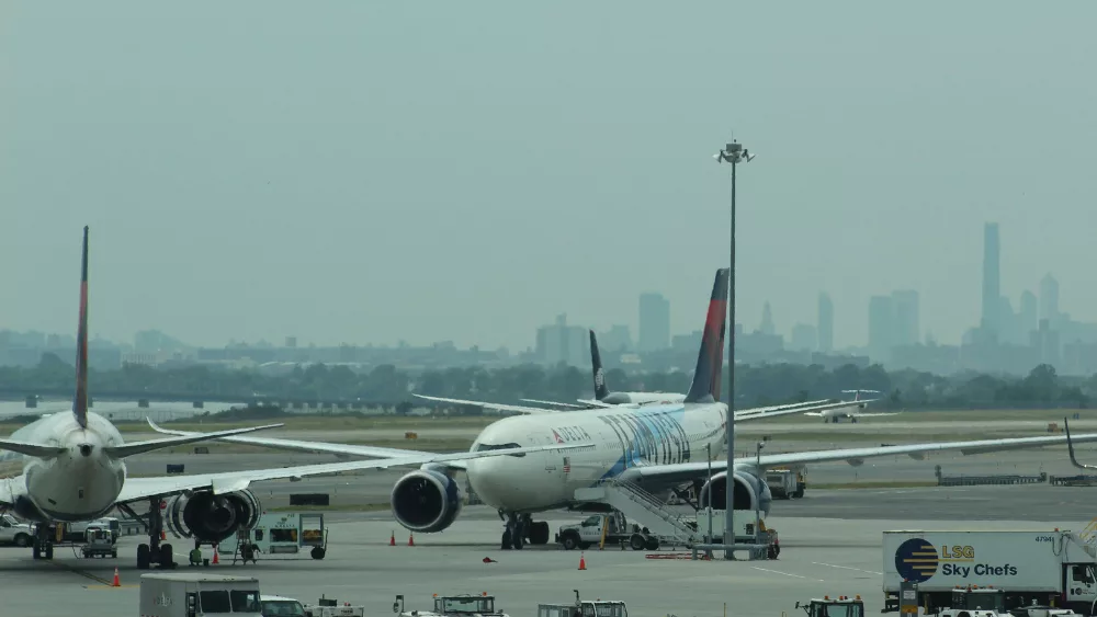 Visual of an airport tarmac