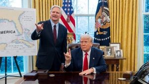 President Donald Trump and Senator John Hoeven