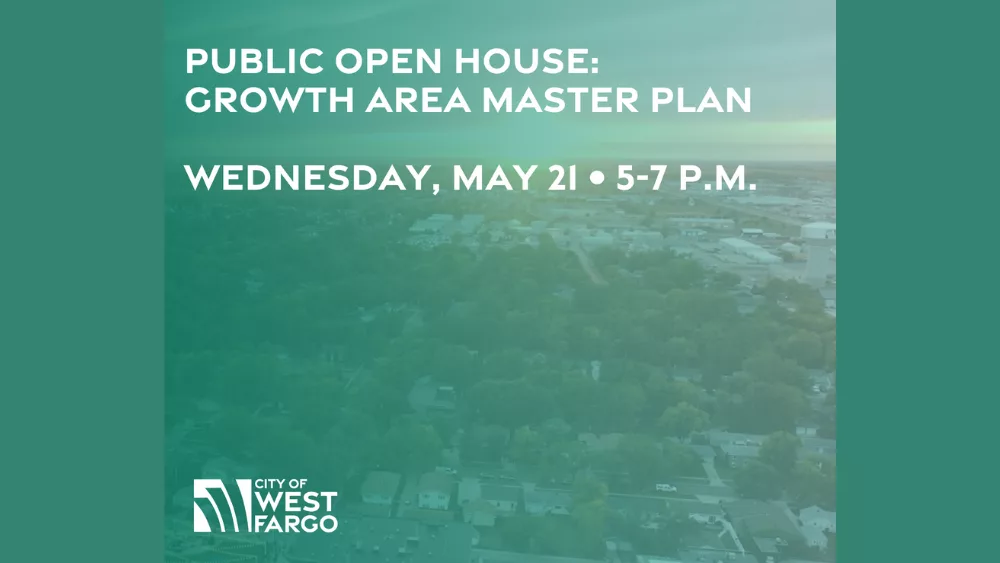 Image of the graphic used by the city of West Fargo to announce the open house