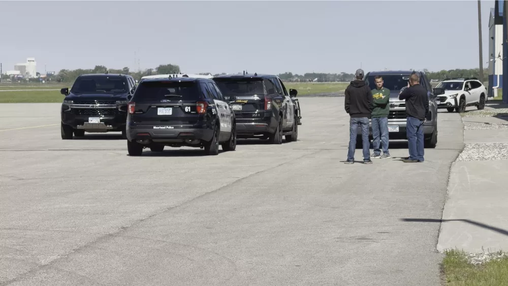 Image of first responders at Moorhead Municipal Airport