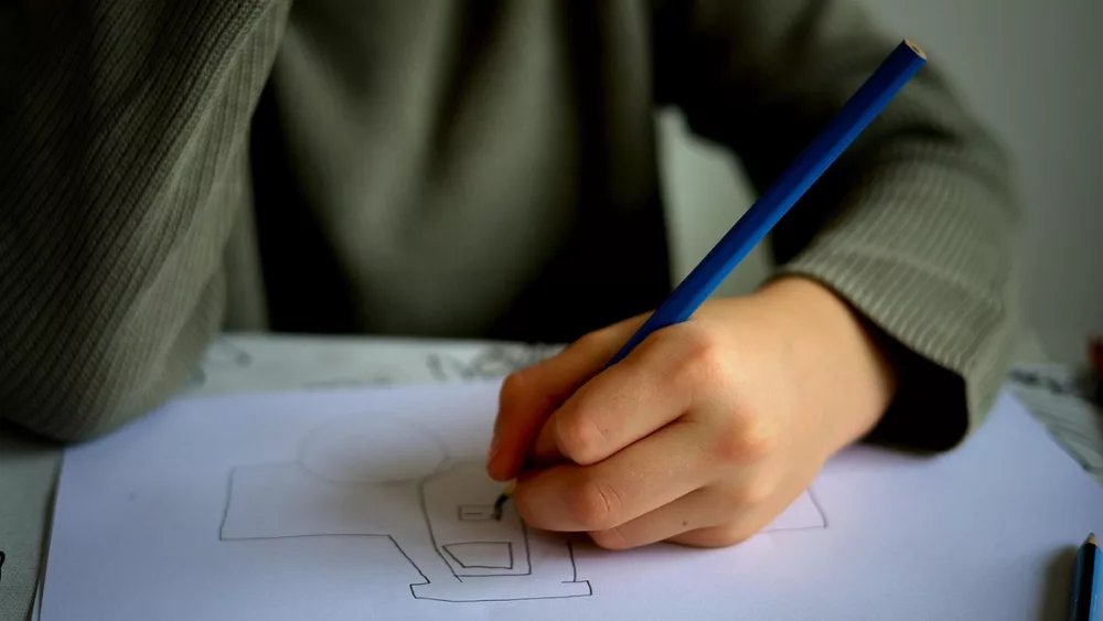 Image of a child drawing