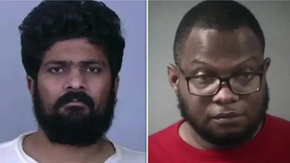 Mugshots of Harshkumar Patel and Steve Shand