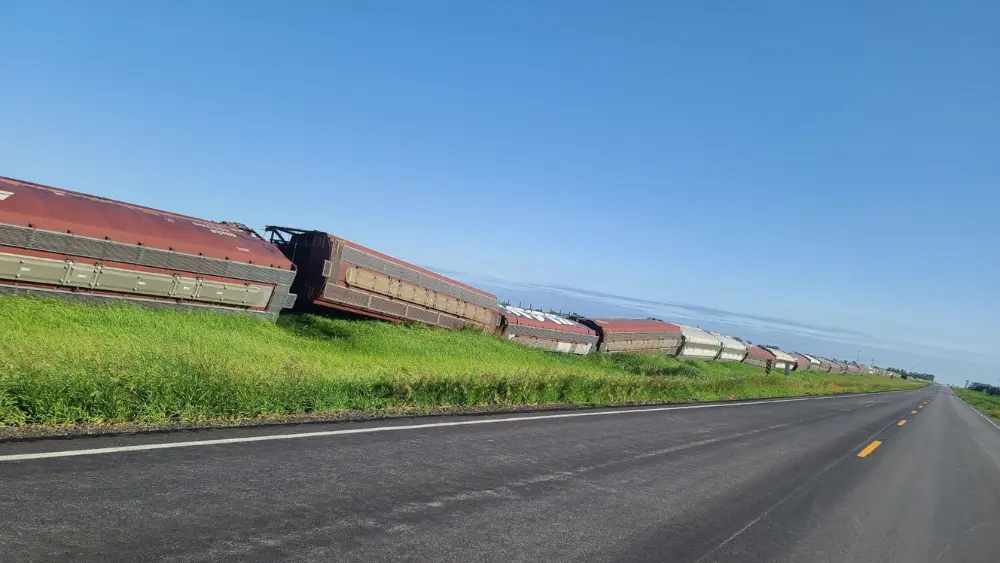 Train cars derailed