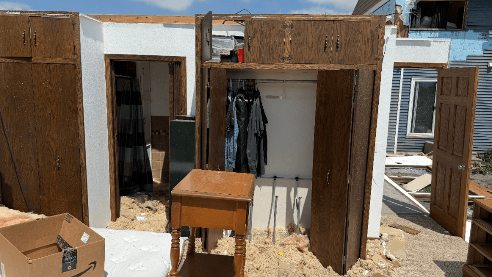 Image of home damage in Grandin