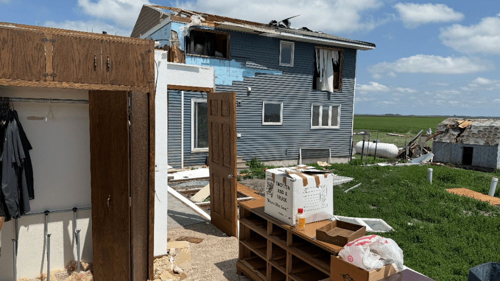 Image of home damage in Grandin