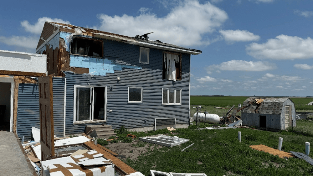 Image of home damage in Grandin