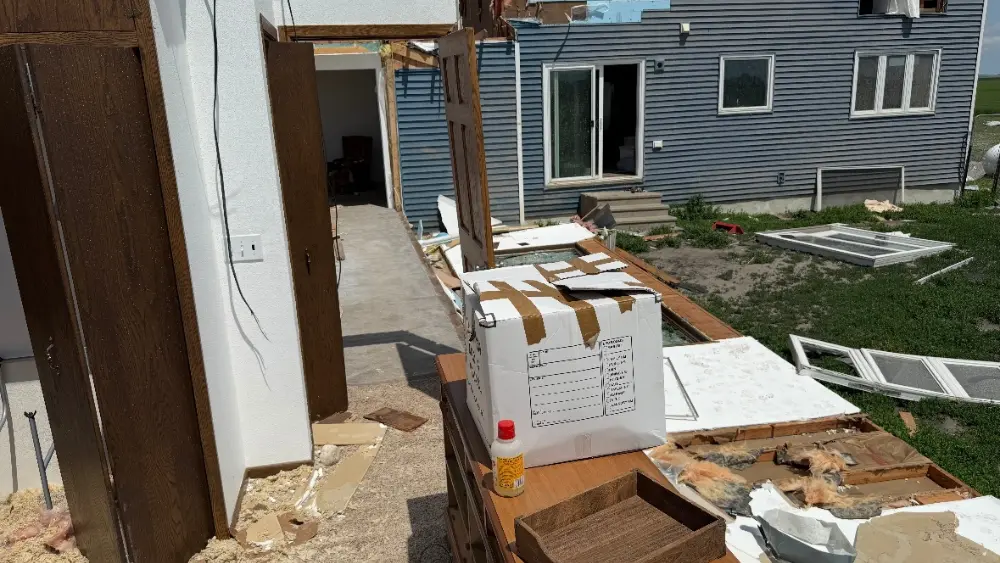 Image of home damage in Grandin