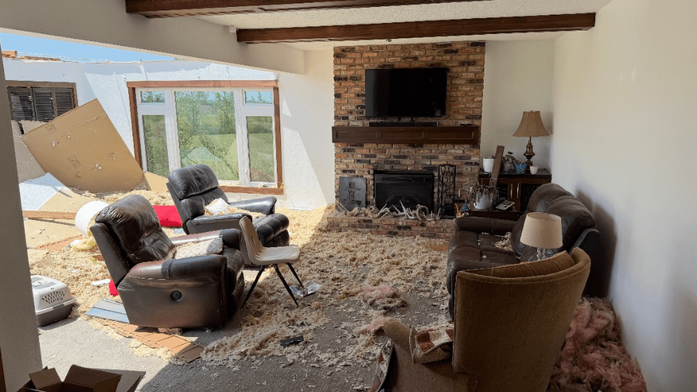 Image of home damage in Grandin