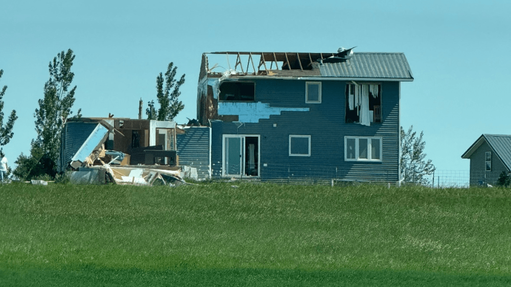 Image of home damage in Grandin
