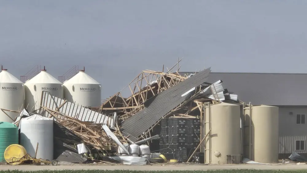 Image of damaged building in Hunter ND