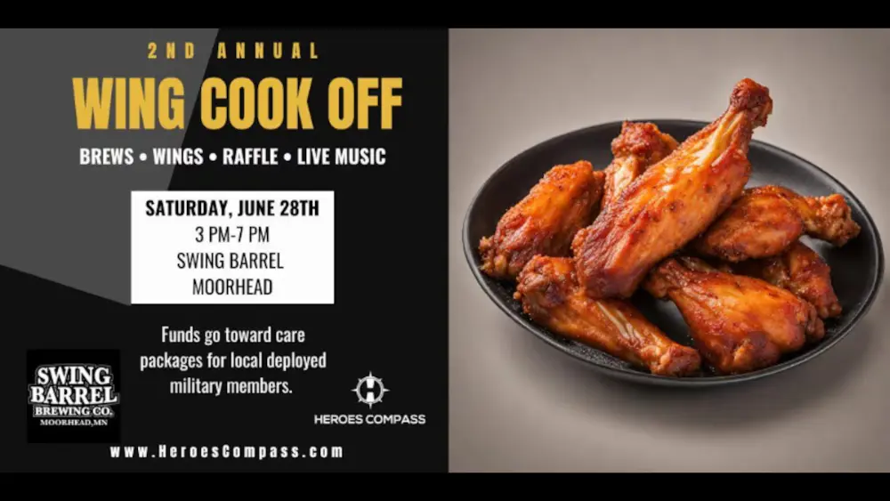 Photo sharing details about the Heroes Compass Wing Cook Off in Moorhead on Saturday at 3pm