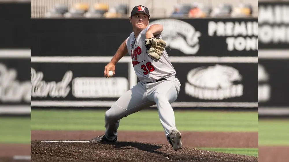 Pitcher throwing a baseball