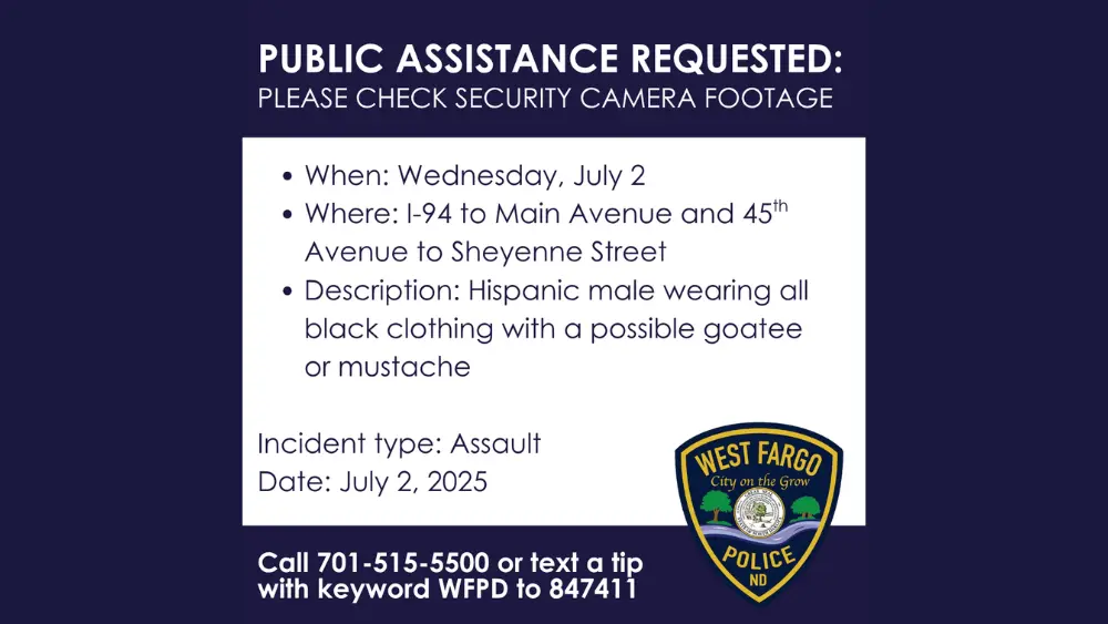 Image of details about the assault suspect