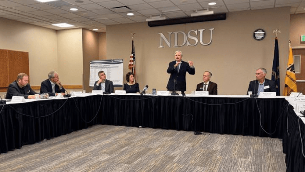 Image of John Hoeven speaking during the roundtable discussion