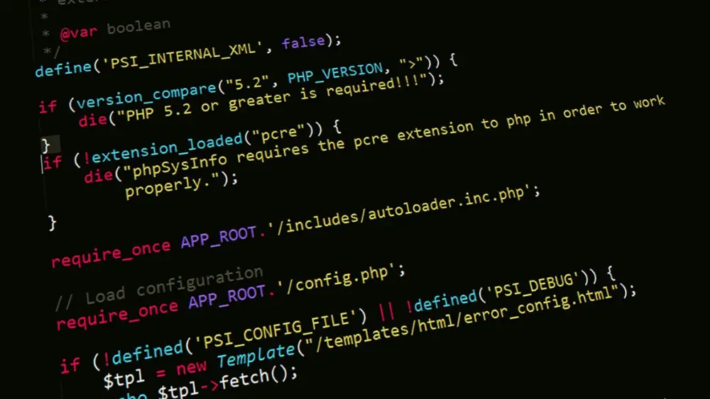 Image of random computer C++ code