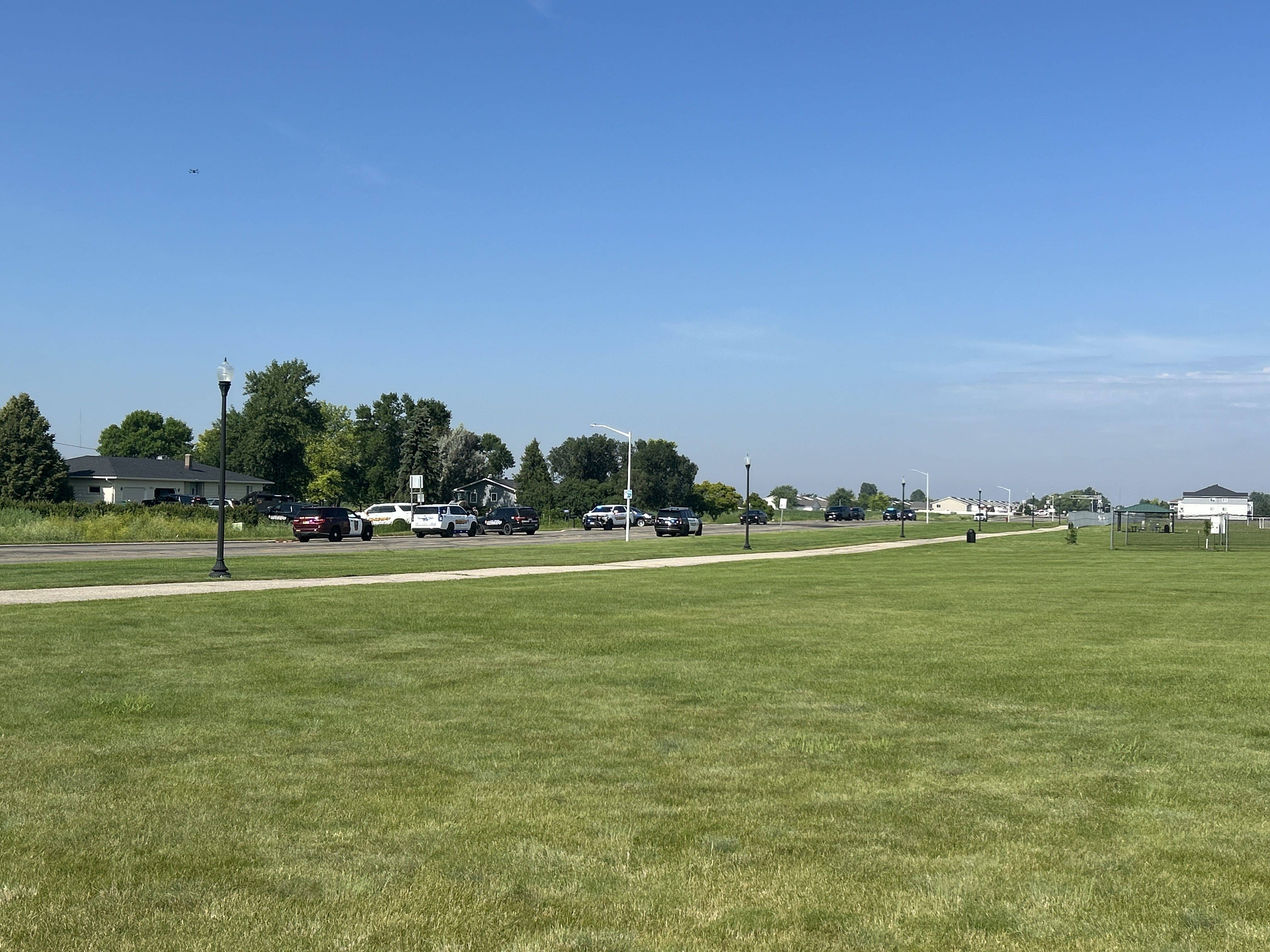 Image of standoff scene in Moorhead 