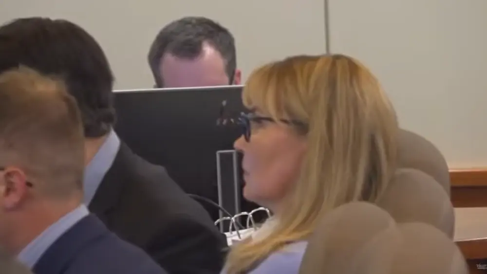 Image of Nicole Mitchell inside the courtroom